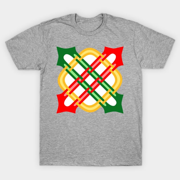 Red, Green & Gold Merlin's Knot T-Shirt by Scarlett_Rose_Artist